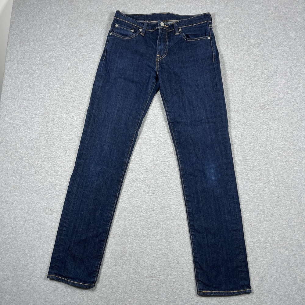 Levis Jeans Mens 30x32 Blue 511 Slim Fit Cotton Blend Denim Dark Stretch